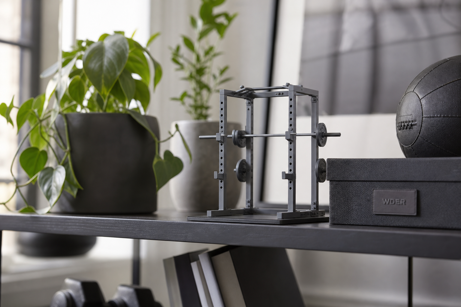 Fitness brand logo gifts: planning miniature gym equipment orders | دليل الشراء المحلي — WDER mini gym model shown in a real display scene with one natural brand mark.
