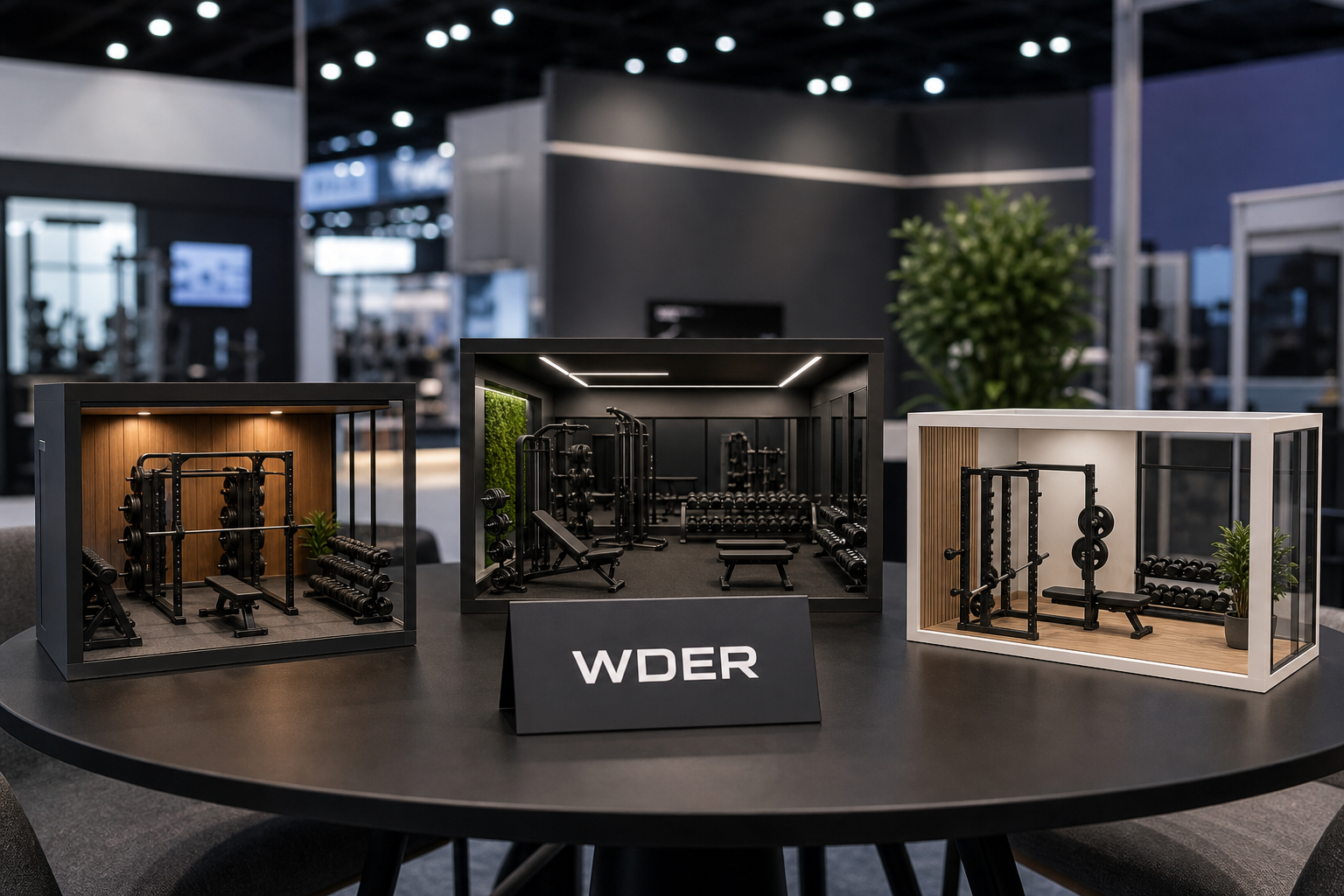 Miniature Gym Model Specification Check Before Ordering — WDER mini gym model shown in a real commercial scene with one natural brand mark.