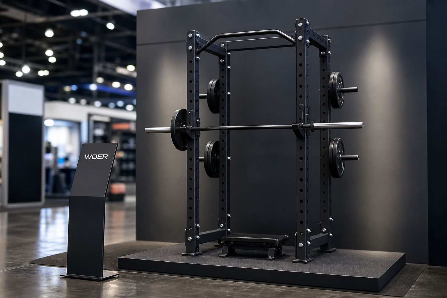 Corporate Wellness Mini Gym Gift Order Plan — WDER physical mini gym model in a realistic display setting with one natural brand mark.