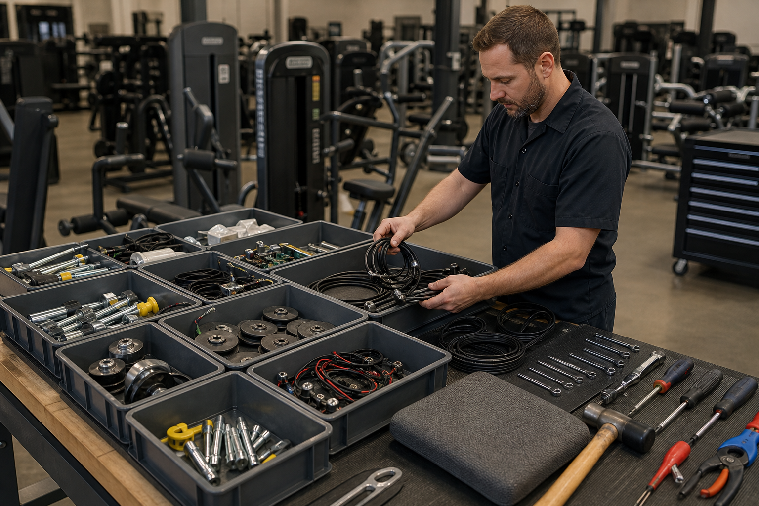 Mini Gym Model Allocation Plan for Franchise and Multi-Location Rollouts — physical WDER mini gym model in a realistic procurement or display scene.