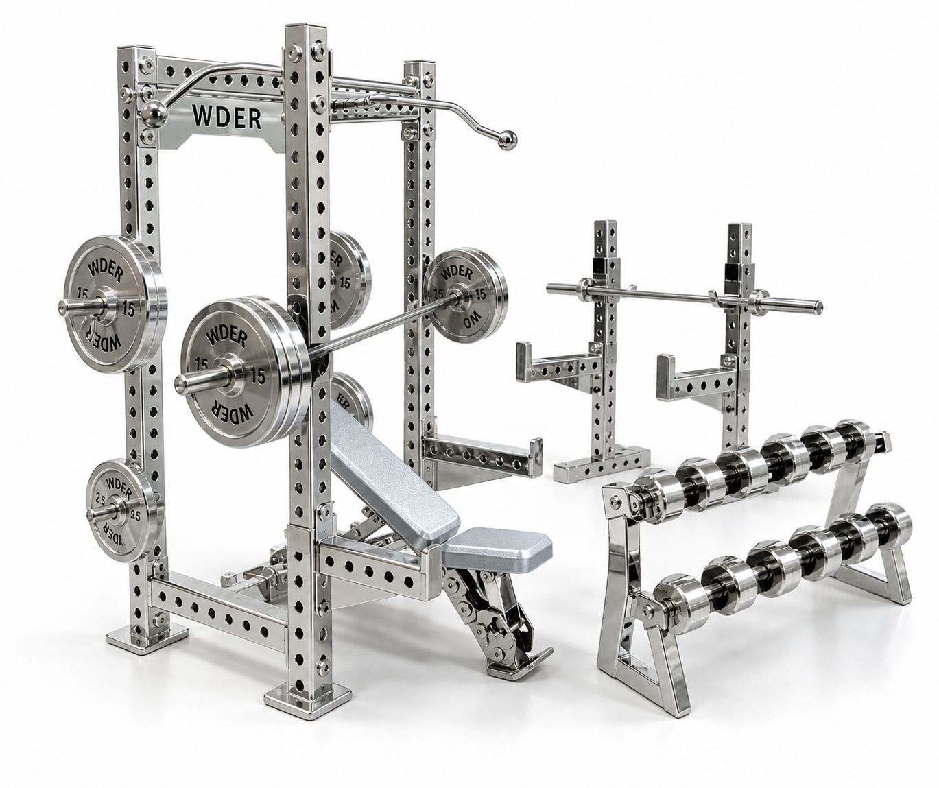 Mini Bench Press كجائزة لمحبي Powerlifting - WDER mini gym model جوائز visual with one natural display-card logo