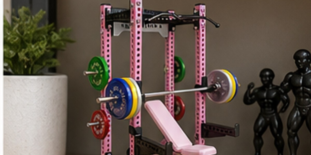 Olivia W. customer photo 1 for Mini Power Rack Model - Pink Edition