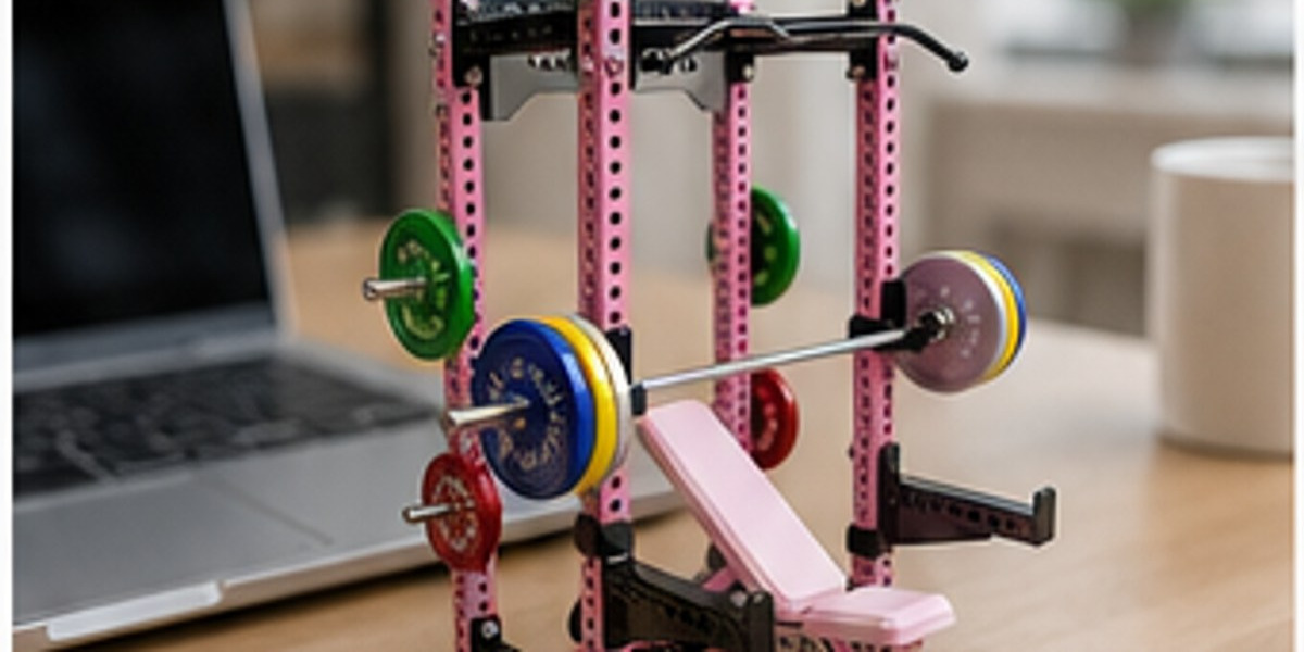 Amelia W. customer photo 1 for Mini Power Rack Model - Pink Edition